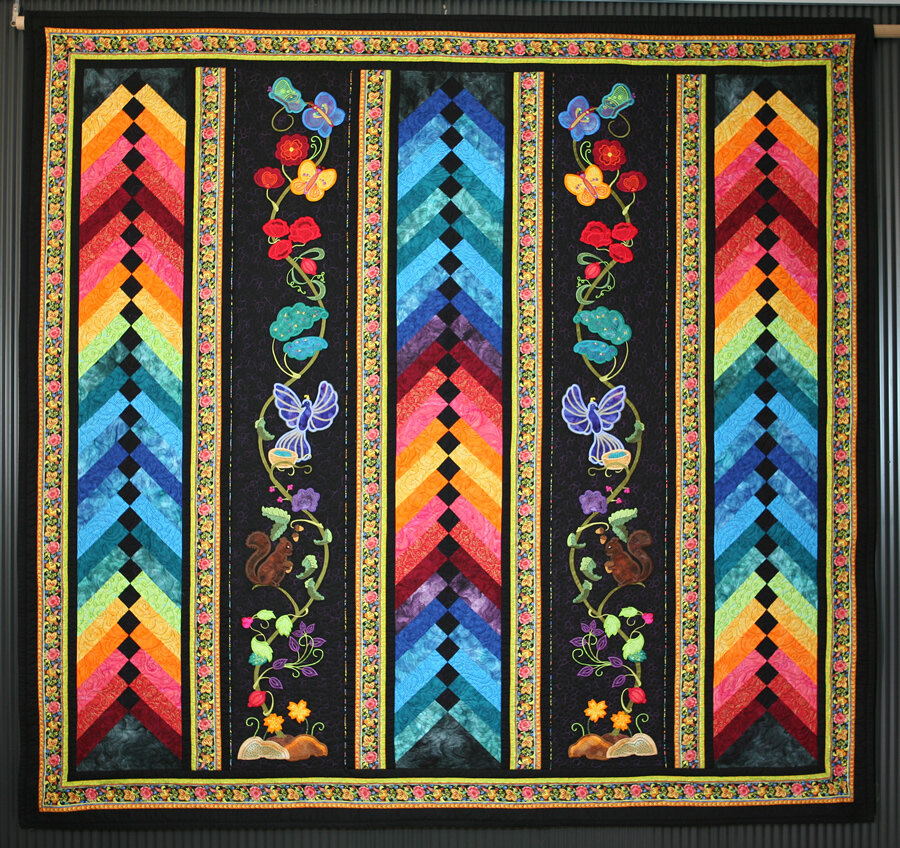 Jacobean braid quilt