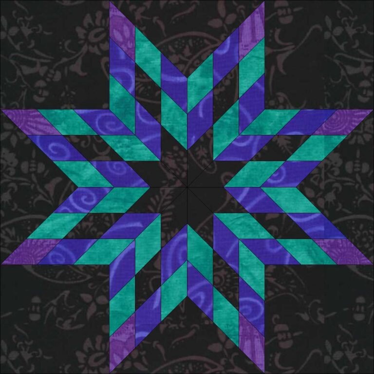 Pieced star, in the hoop